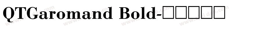 QTGaromand Bold字体转换